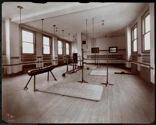 Un gymnase à la Metropolitan Life Insurance Co. à la 23e rue et Madison Avenue, New York, 1907